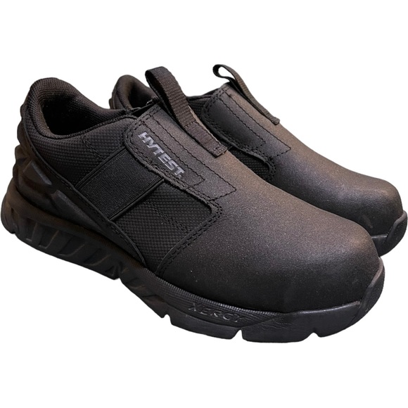 HYTEST Forge Comforssage Slip On Steel Toe Work Safety Shoes Black Size 5M - Picture 1 of 9